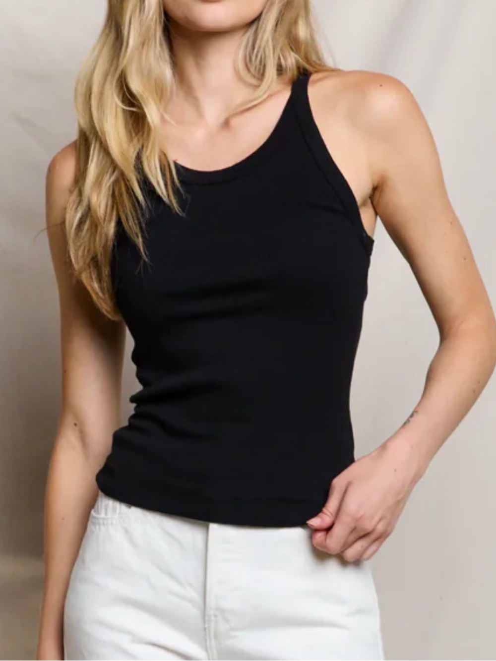 perfectwhitetee Annie recycled cotton rib tank